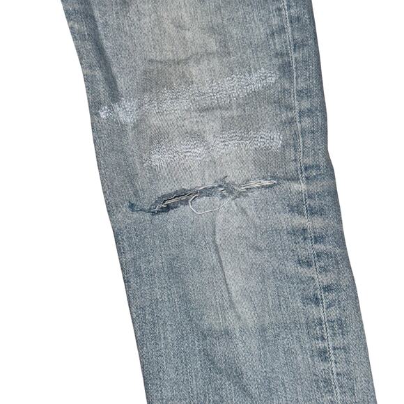 Acne Studios Skin 5 Skinny Jeans Womens Size 25/32 Light Blue Mid Vtg Distressed - Picture 3 of 7